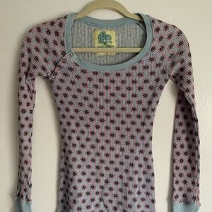 Free People waffle knit top